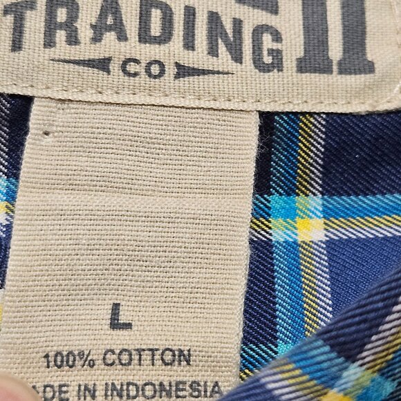 Mens Duluth Trading Co. Blue Plaid Long Sleeve Button-Down Shirt Cotton Blend Cl - Picture 8 of 16